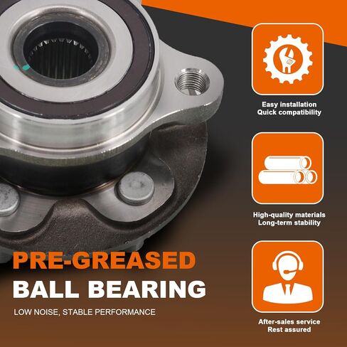 2 PCS 513402 Front Wheel Hub and Bearing Assembly fit for Toyota Corolla 2019-2022, Prius 2016-2022, Prius Prime 2017-2022, Prius AWD-E 2019-2022, 5-Lugs w/ABS Replace Parts in Kuwait