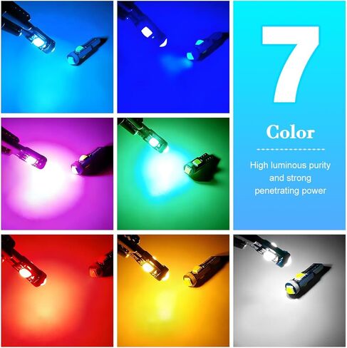 HZEL 20Sets/40PCS Car 74 LED Bulb Dash Light, Bright T5 2721 37 74 PC74 Wedge Twist Socket Vehicle Dome Map Dashboard Indicator, Instrument Panel Gauge Cluster Lamp Kit, Universal for Vehicle (Blue) in Saudi Arabia