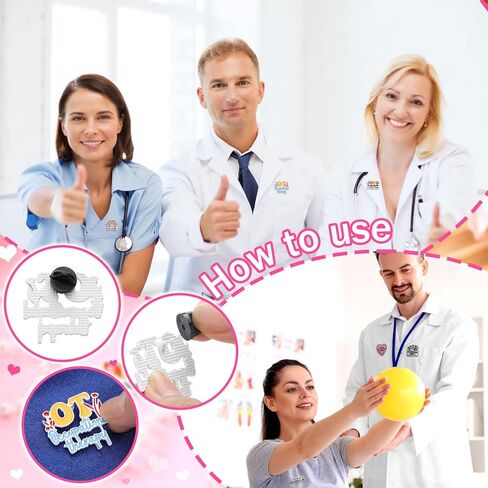Tondiamo 36 Pcs Occupational Therapy Gifts Metal Occupational Therapist Pins Bulk Enamel Lapel Brooch for OT Therapist Assistant Student Doctor Nurse Appreciation Gifts in Saudi Arabia