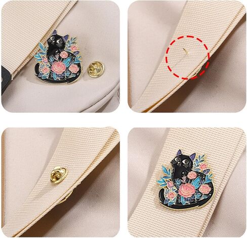 6PCs Cute Panda Brooch Pin Cartoon Animal Brooch Women's Men Fashion Unique Enamel Lapel Pin Backpack Jacket Hat Decoration DIY Badges Jewelry Gift for Friends Family in Kuwait