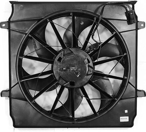 for Jeep Liberty 2004 2005 Replacement 55037692AB Dual Radiator and Condenser Fan Assembly 1 Pcs in Saudi Arabia