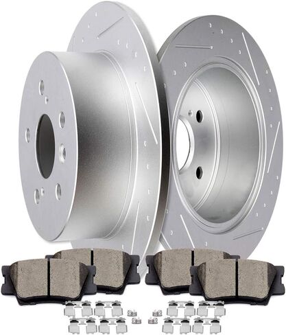 SCITOO Brake Kit Rear Brake Rotors and Ceramic Brake Pads fit for 2005-2018 for Nissan Frontier,2005-2015 for Nissan Xterra,2009-2012 for Suzuki Equator in Saudi Arabia
