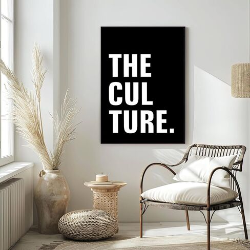 The Culture Canvas Poster African American Art Black and White Typography Pop Culture Posters for Dorm Bedroom Classroom Apartment Home Decor Black Wall Art for Living Room16x24 Inch Unframed in Saudi Arabia