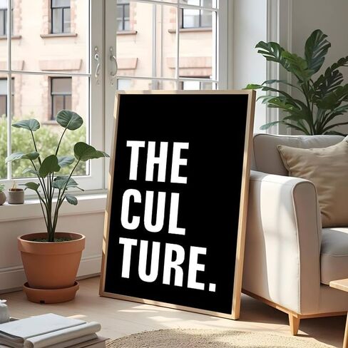 The Culture Canvas Poster African American Art Black and White Typography Pop Culture Posters for Dorm Bedroom Classroom Apartment Home Decor Black Wall Art for Living Room16x24 Inch Unframed in Saudi Arabia