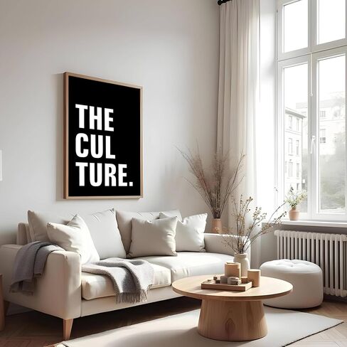 The Culture Canvas Poster African American Art Black and White Typography Pop Culture Posters for Dorm Bedroom Classroom Apartment Home Decor Black Wall Art for Living Room16x24 Inch Unframed in Saudi Arabia
