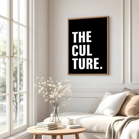 The Culture Canvas Poster African American Art Black and White Typography Pop Culture Posters for Dorm Bedroom Classroom Apartment Home Decor Black Wall Art for Living Room16x24 Inch Unframed in Saudi Arabia