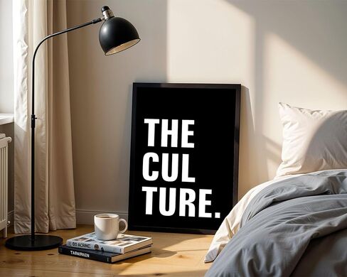 The Culture Canvas Poster African American Art Black and White Typography Pop Culture Posters for Dorm Bedroom Classroom Apartment Home Decor Black Wall Art for Living Room16x24 Inch Unframed in Saudi Arabia