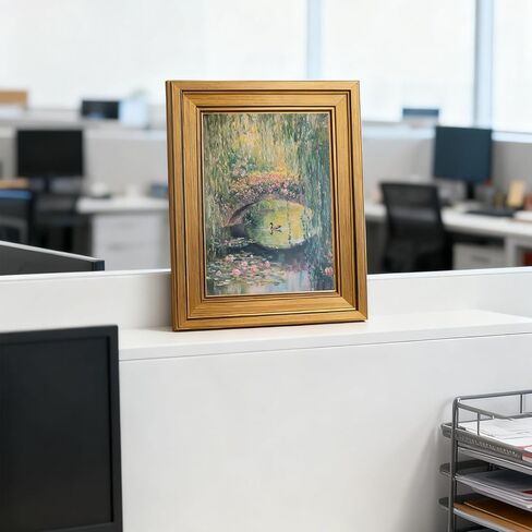 Gold Framed Wall Art Monet Floral Landscape Painting Picture Wall Decor Vintage Country Poster Print Artwork for Bedroom Living Room Home Decoration in Saudi Arabia