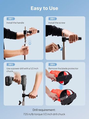 لقمة ثلج بقطر 8 بوصات من Eyoyo، مجموعة واحدة من الشفرة البديلة وواقي الشفرة مع محول مثقاب قطعة 1/2 بوصة، مثقاب من النايلون مناسب لصيد الأسماك على الجليد in Kuwait