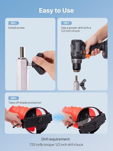 لقمة ثلج بقطر 8 بوصات من Eyoyo، مجموعة واحدة من الشفرة البديلة وواقي الشفرة مع محول مثقاب قطعة 1/2 بوصة، مثقاب من النايلون مناسب لصيد الأسماك على الجليد in Kuwait