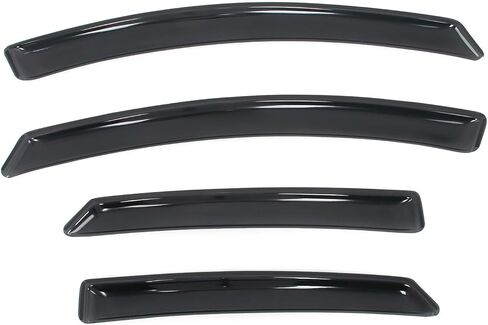 IKON MOTORSPORTS in Channel Window Visors Compatible with 2013-2020 Ford Fusion, Slim Style Acrylic Smoke Rain Guards, Side Window Wind Deflectors 4PCS in Saudi Arabia