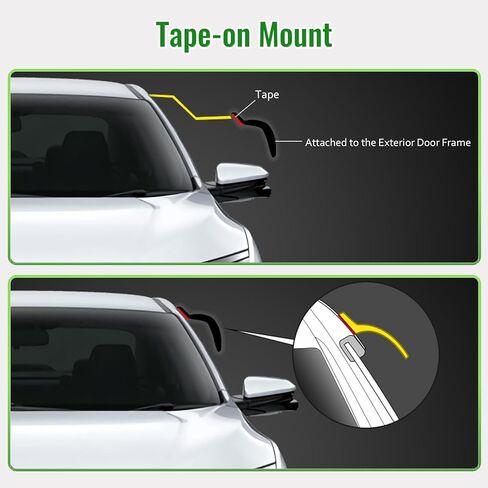 Side Window Deflectors, Compatible with 2024-2025 Chevrolet Blazer EV,Tape on Slim Style Smoke/Tinted Acrylic, 4PCS, Window Rain Shields in Kuwait