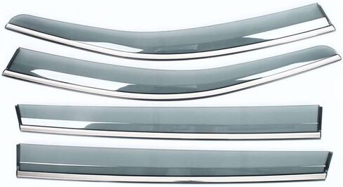 Side Window Deflector Visors Compatible with Volkswagen VW Tiguan New 2025 2026 Acrylic Smoke Tinted Sun Rain Wind Guards Shield Vent Cover Exterior Car Accessories Acrylic 4PCS(Black) in Kuwait