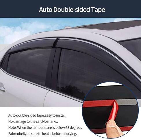 Side Window Deflector Visors Compatible with Volkswagen VW Tiguan New 2025 2026 Acrylic Smoke Tinted Sun Rain Wind Guards Shield Vent Cover Exterior Car Accessories Acrylic 4PCS(Black) in Kuwait