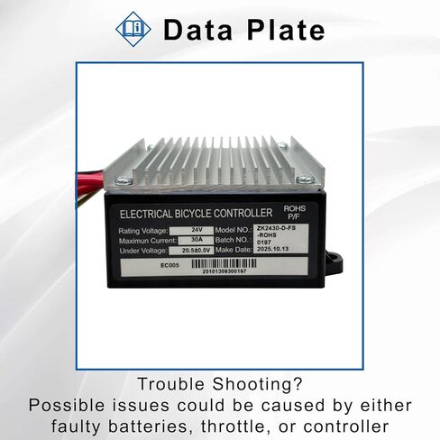 وحدة التحكم AlveyTech للدراجة الكهربائية الصغيرة Razor Rambler 16 (الإصدار 1+) - نموذج وحدة التحكم في السرعة 36 فولت 15 أمبير B-WZKD3615A-FGC-T1 مع 14 موصلًا و32 سلكًا، وأجزاء لدراجات السكوتر للبالغين in Kuwait