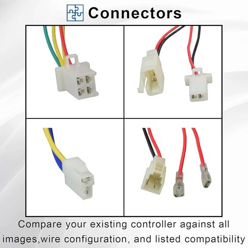 وحدة التحكم AlveyTech للدراجة الكهربائية الصغيرة Razor Rambler 16 (الإصدار 1+) - نموذج وحدة التحكم في السرعة 36 فولت 15 أمبير B-WZKD3615A-FGC-T1 مع 14 موصلًا و32 سلكًا، وأجزاء لدراجات السكوتر للبالغين in Kuwait