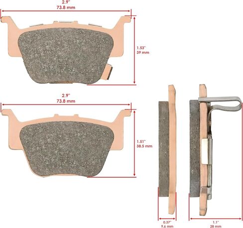 Caltric Brake Pads Compatible with Honda Trx450R Trx 450 R Trx450Er Rear Brakes 2004-2009 in Saudi Arabia
