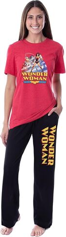 طقم بيجامة نوم للنساء من INTIMO DC Wonder Woman عبر العصور، قميص وسروال in Kuwait