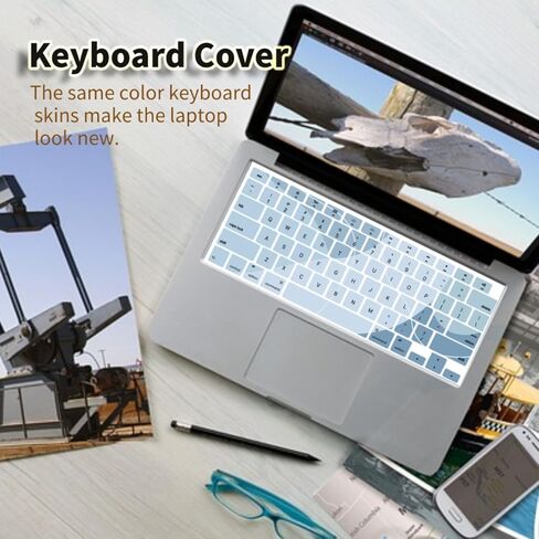 Laptop Case Cover Compatible with MacBook Pro 16 inch 2020 2019 Release Model A2141 with Touch Bar and Touch ID, Lightweight Plastic Protective Hard Shell Case and Keyboard Cover, Blue Art in Kuwait