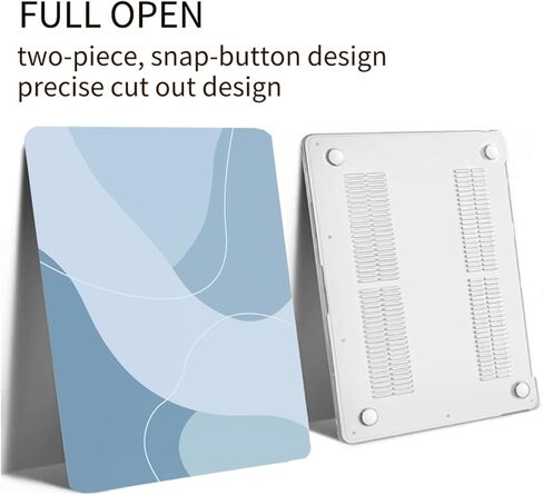 Laptop Case Cover Compatible with MacBook Pro 16 inch 2020 2019 Release Model A2141 with Touch Bar and Touch ID, Lightweight Plastic Protective Hard Shell Case and Keyboard Cover, Blue Art in Kuwait