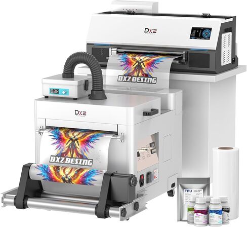 طابعة DXZ A3 DTF مع فرن شاكر ومنقي هواء، عالية السرعة مع رأس طباعة XP600، شاشة لمس LED متعددة الوظائف مقاس 4.5 بوصة، طباعة تي شيرت لطابعة الملابس مقاس 13 بوصة، التنظيف التلقائي in Kuwait