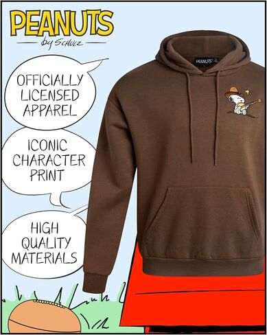 Peanuts Men's Snoopy Sweatshirt - Vintage Snoopy and Woodstock Pullover Hoodie in Kuwait