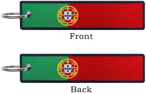 JAVD Portugal Flag Keychain Tag with Key Ring - Keys, Cars, Motorcycles, Backpacks, Luggage and Gifts - EDC (3 Pack) in Saudi Arabia