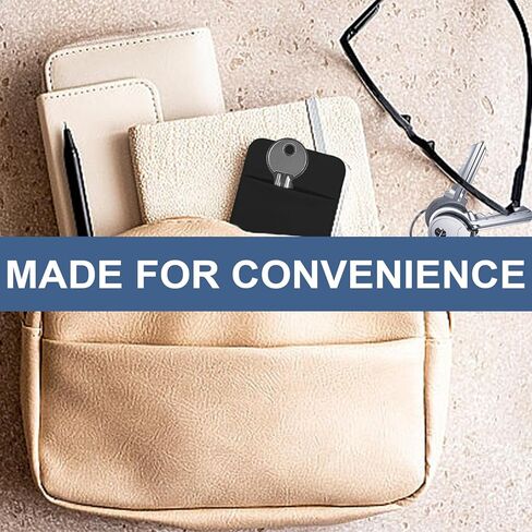 Key Holder Wallet, 2PCS Key Sleeve, Stretchy Keys Organizer Slim Card Holder Back of Phone (Black) in Saudi Arabia