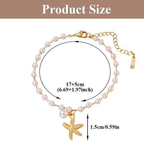 Steering Wheel Charm Accessory,Cute Beachy Hanging Charm for Rear View Mirror,Starfish Peral Pendant Car Decor for Women,Summer Tropical Hawaii Boho Dangle Ornament Car Accessories in Kuwait