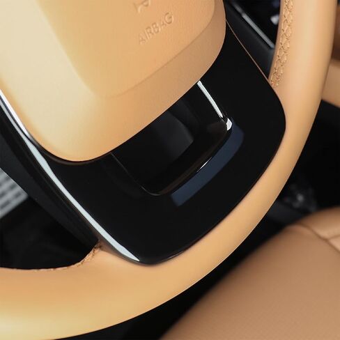 غطاء إطاري لمقبض عجلة قيادة السيارة الفاخر، متوافق مع ملحقات Hyundai Santa FE 2024-2025 - مضاد للانزلاق، ملائم عالمي، سهل التركيب وملحقات ترقية فاخرة (أسود) in Kuwait