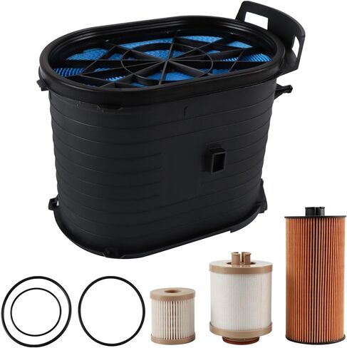 6.0L Diesel Air, Fuel & Oil Filter Kit Compatible with 2003-2007 Ford F250 F350 F450 F550 Super Duty & 2003-2005 Excursion Replaces FA1778, FD4616, FL2016 Filters in Saudi Arabia