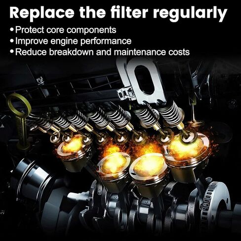 6.0L Diesel Air, Fuel & Oil Filter Kit Compatible with 2003-2007 Ford F250 F350 F450 F550 Super Duty & 2003-2005 Excursion Replaces FA1778, FD4616, FL2016 Filters in Saudi Arabia