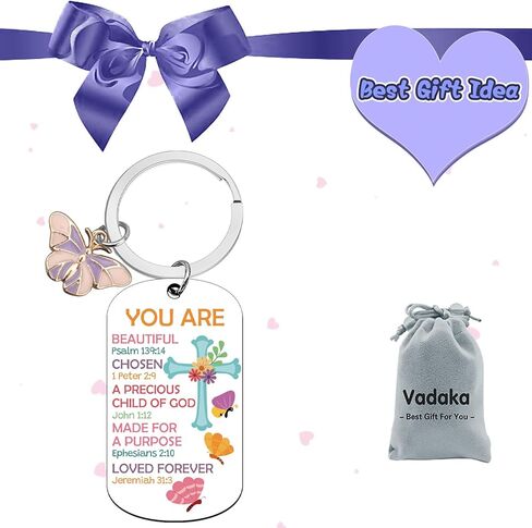 Inspirational Christian Keychain for Women Teen Girl Boys Friend Mom Baptism Gifts for Girl Religious Keychains Spiritual Gift for Women Christian Bible Verse Keychain Faith Spiritual Birthday Gifts in Saudi Arabia