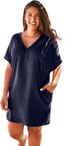 Swimsuits For All Women's French Terry Lightweight Cover Up Tunic (Plus in Saudi Arabia