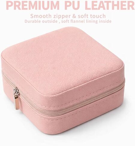 Jewelry Box for Women Girls, Small Travel Jewelry Organizer, Mini Portable Jewelry Storage Case as Small Gifts for Women, Pink in Kuwait