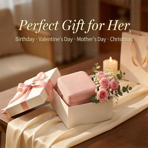 Jewelry Box for Women Girls, Small Travel Jewelry Organizer, Mini Portable Jewelry Storage Case as Small Gifts for Women, Pink in Kuwait