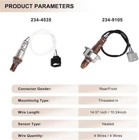 مستشعر الأوكسجين O2 المنبع والمصب يناسب نيسان جوك 1.6L L4 2011 2012 2013 2014 2015 2016 2017، استبدال 234-9105، 226931KC0A، 22693-1KC0A، 234-4535، 226A01KC0A، 226A0-1KC0A 2 قطعة in Saudi Arabia