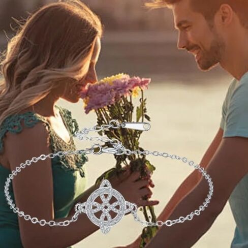 Witches Knot Zirconia Bracelet Magic Witchcraft Witch's Knot Good Luck Amulet CZ Wiccan Jewelry for Women in Kuwait