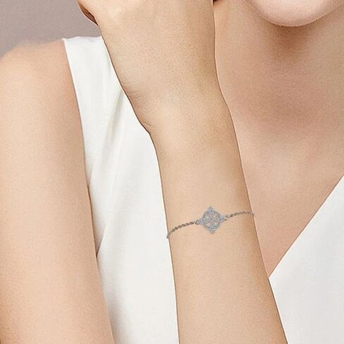 Witches Knot Zirconia Bracelet Magic Witchcraft Witch's Knot Good Luck Amulet CZ Wiccan Jewelry for Women in Kuwait