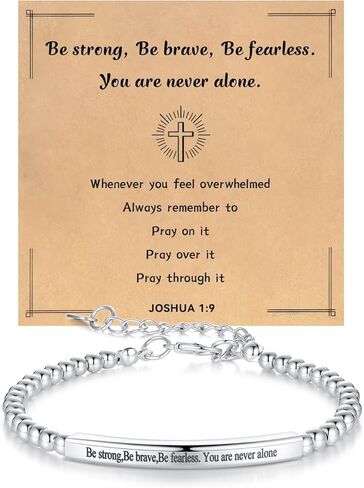 Bible Verse Bracelet for Women Stainless Steel Bracelets with Scripture Verse Engraved Inspirational Bracelet Jewelry Gift for Her in Kuwait