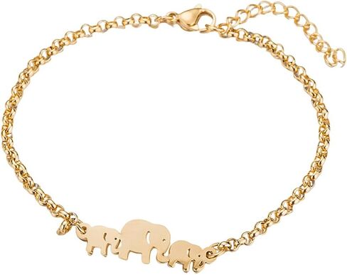Caiyao Stainless Steel Elephant Bracelet Animal Good Luck Elephant Bracelet Elephant Gifts For Women Jewelry in Saudi Arabia