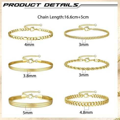 5-6 Pieces Gold Bracelets for Women, Gold Bracelets for Women Dainty Set, 14K Gold Plated Bracelet, Gold Bracelets Stack, Adjustable Cuban Snake Paperclip Twist Bracelet for Women in Saudi Arabia