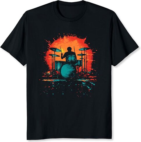 Vintage Drummer Band T-Shirt for Men Classic Rock Metal Band Graphic Tee Drummer Gift for Music Lovers in Saudi Arabia