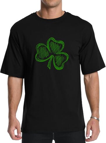 تي شيرتات Aiyino للرجال برسوم Lucky Clover - تي شيرت كاجوال بأكمام قصيرة ورقبة دائرية مع طباعة مستوحاة من الطبيعة in Kuwait
