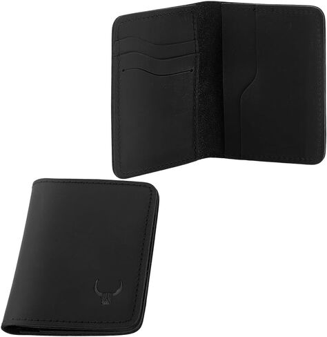 AHANDMAKER Genuine Leather Wallet for Men Slim Bifold Cowhide Vintage Blocking 4x2.9in Front Pocket Card Holder Credit Card Case Slim Minimalist Wallet for Men & Women Husband Father’s Day, Brown in Saudi Arabia