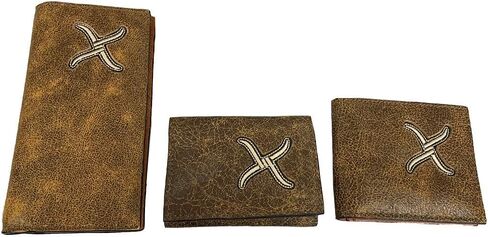 Twisted X Distressed Leather Wallet with Cream X (Rodeo) in Saudi Arabia