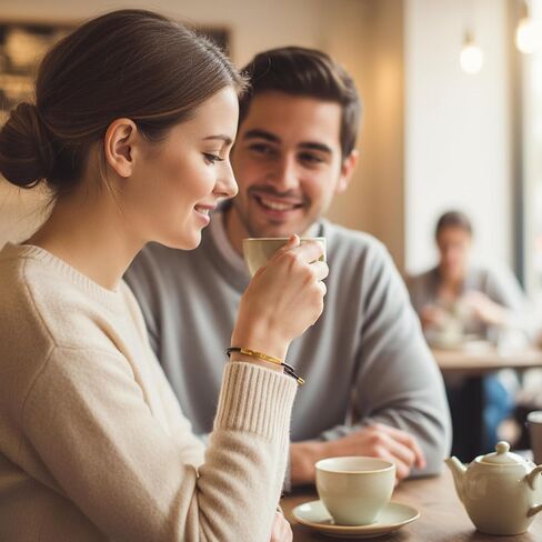 سوار من الجلد من الفولاذ المقاوم للصدأ مطلي بالذهب عيار 18 قيراط للنساء، سوار معصم منزلق من جلد البقر الأصلي قابل للتعديل - هدية مجوهرات الصداقة الحديثة للفتيات المراهقات in Kuwait