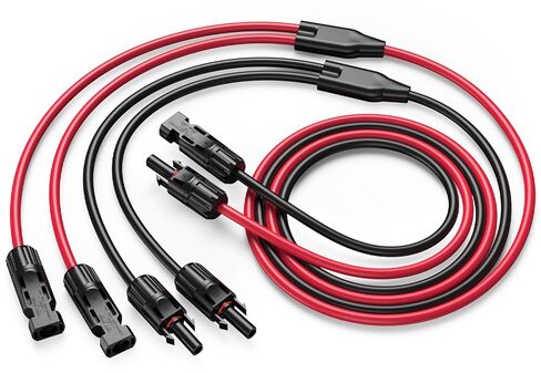 Bateria Power 10Feet 12AWG Y Branch Solar Panel Splitter Cable, 12 Gauge 4mm² PV Extension Wire with Female & Male Waterproof Connectors for RV, Photovoltaic Systems in Kuwait