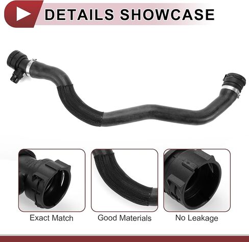 1 Pcs Radiator Coolant Hose for BMW 740i XDrive 3.0L 2017-2019 Upper Heater Hose No.17128602871 Black Rubber in Saudi Arabia