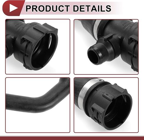 1 Pcs Radiator Coolant Hose for BMW 740i XDrive 3.0L 2017-2019 Upper Heater Hose No.17128602871 Black Rubber in Saudi Arabia